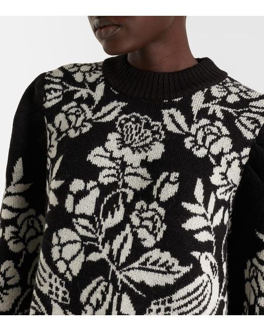 Farm Rio Black Cashew And Birds Minidress