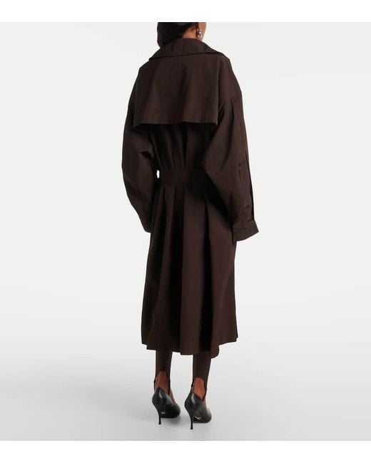 Frankie Shop Brown Mavis Oversized Trench Coat