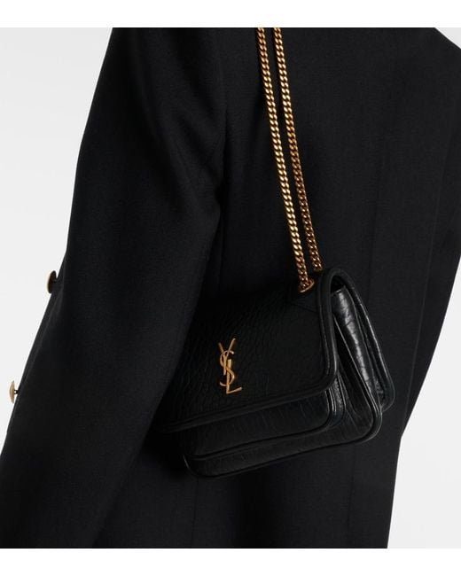 Saint Laurent Black Niki Mini Leather Shoulder Bag