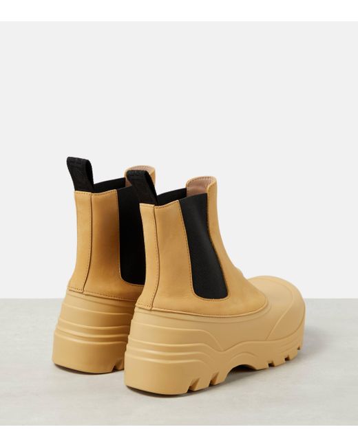 Loewe Natural Field Leather Chelsea Boots