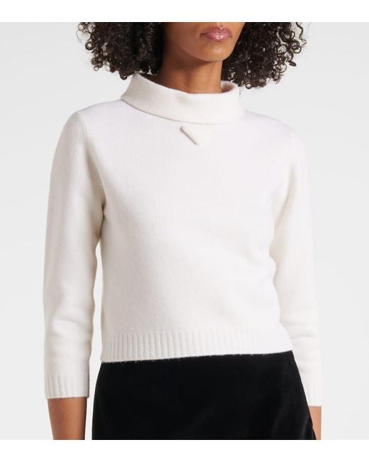 Prada White Virgin Wool Sweater