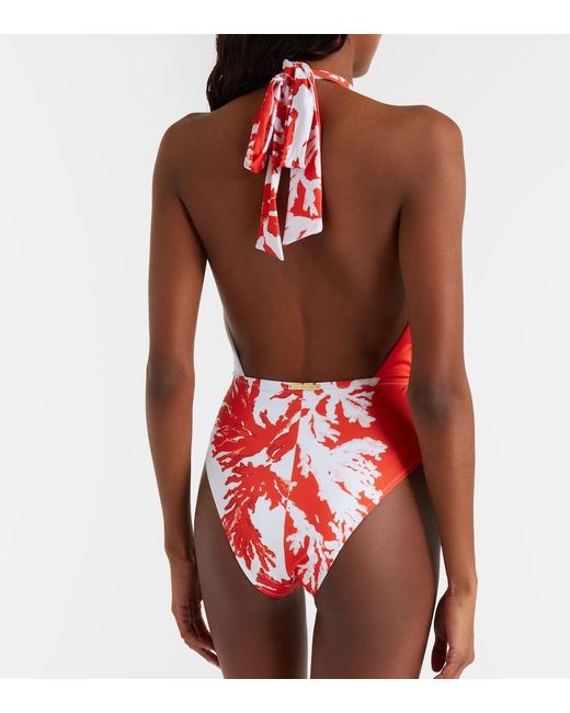 Alexandra Miro Red Willow Printed Swimsuit