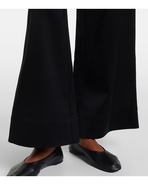 Totême Blue Satin Flared Pants
