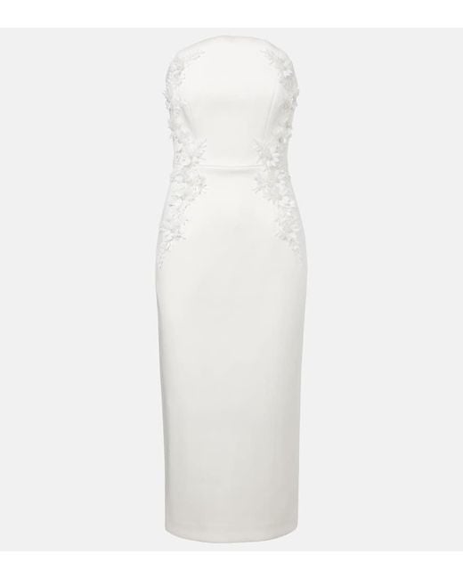 Rebecca Vallance White Xanthe Embellished Midi Dress
