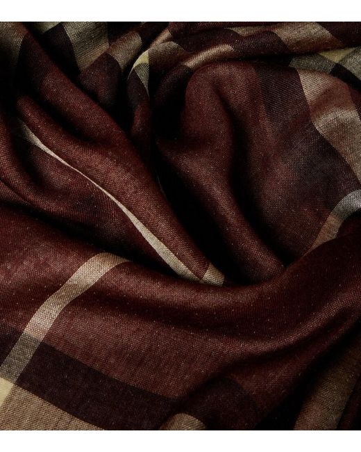 Sciarpa Check di Burberry in Brown
