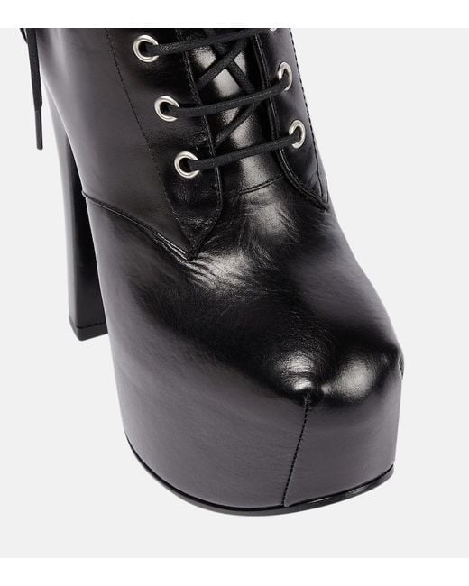 Vivienne Westwood Black Leather Platform Ankle Boots