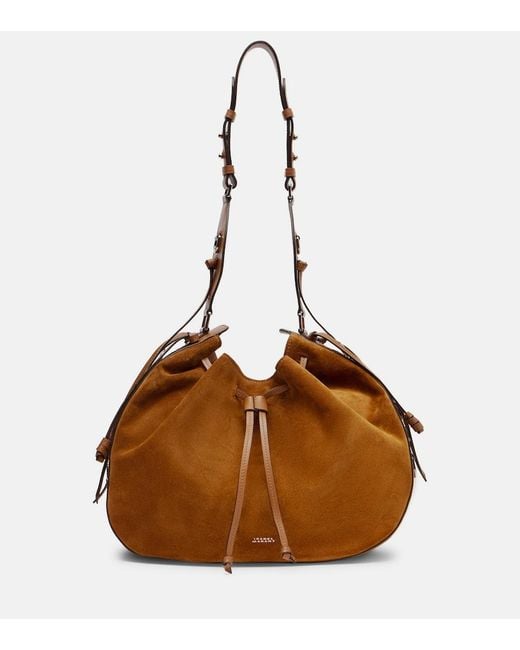 Isabel Marant Brown Bolton Medium Suede Shoulder Bag