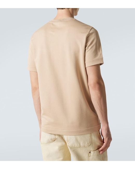 Moncler Natural Cotton Jersey T-Shirt for men