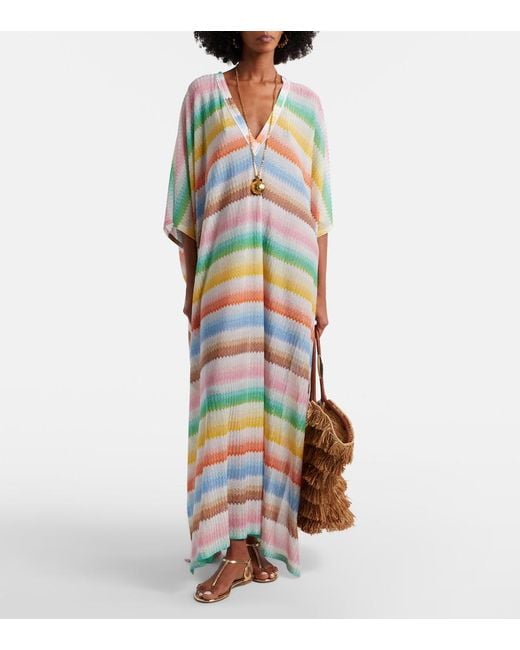 Missoni White Zigzag Knitted Beach Cover-Up