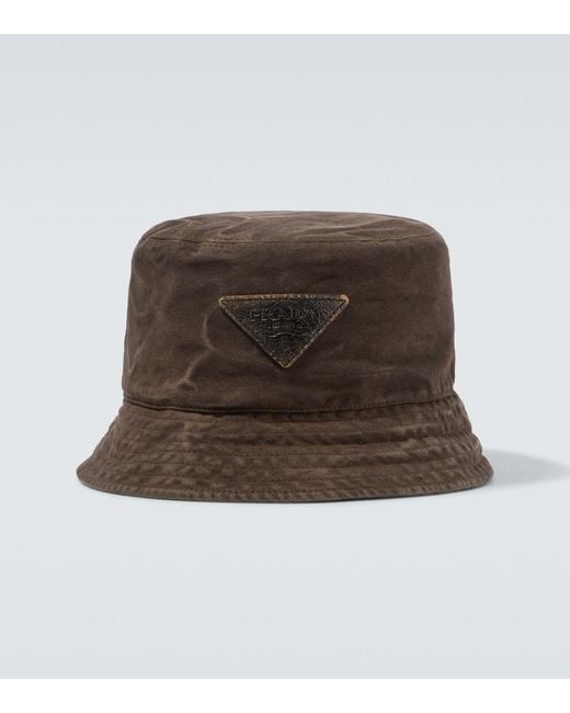 Prada Hut Aus Baumwolle in Brown für Herren