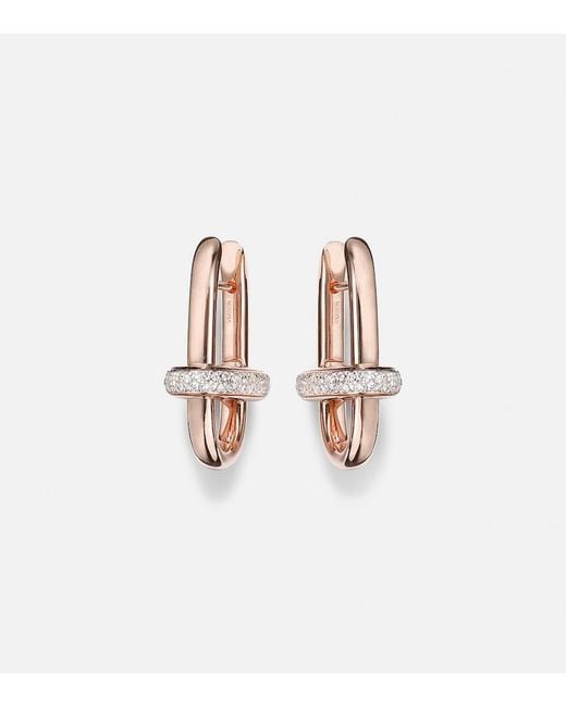Pomellato White Iconica 18Kt Rose Earrings With Diamonds