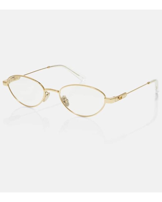 Dior Metallic Diorcannageo B3U Oval Sunglasses
