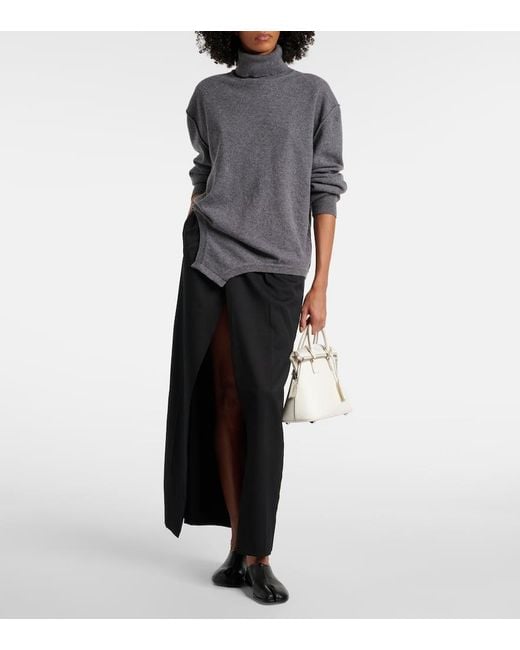 Maison Margiela Black Slip-ons Tabi aus Leder