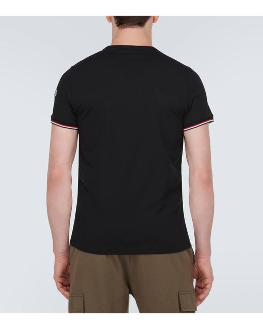 Camiseta de mezcla de algodon Moncler de hombre de color Black