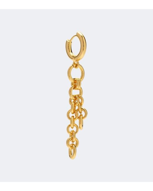 DEHANCHE White Revenge Asymmetric Chain Drop Earrings