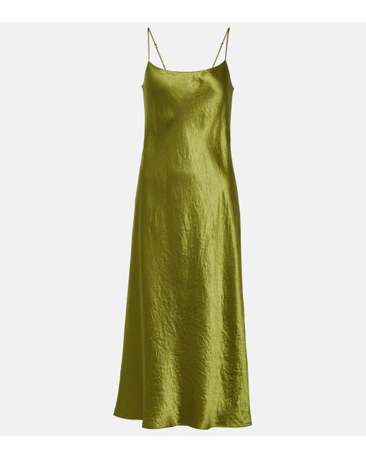 Vince Green Satin Slip Dress