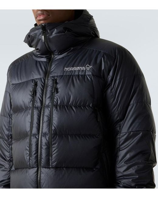 Norrona Blue Trollveggen Hooded Down Ski Jacket for men