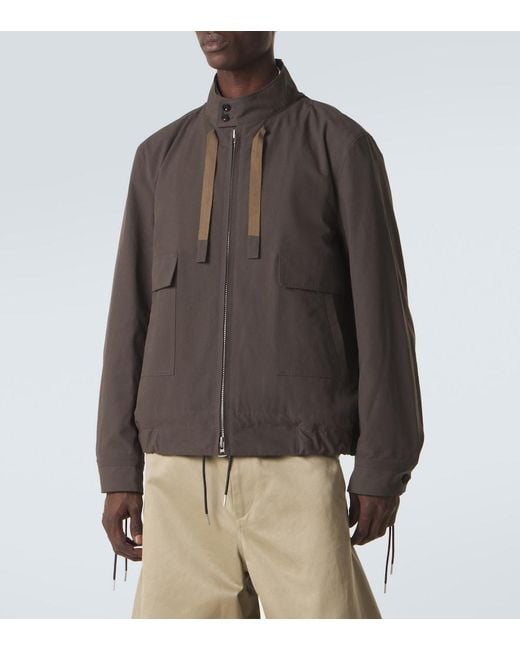 Sacai Black Zip-Up Technical Jacket for men