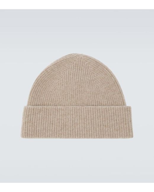 Zegna Natural Ribbed-Knit Cashmere Beanie for men