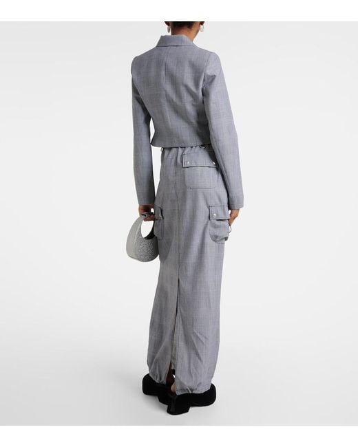 Coperni Gray Prince Of Wales Virgin Wool Blazer