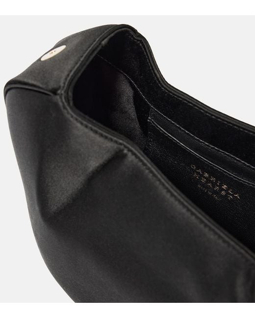 Gabriela Hearst Black Soft Demi Satin Clutch