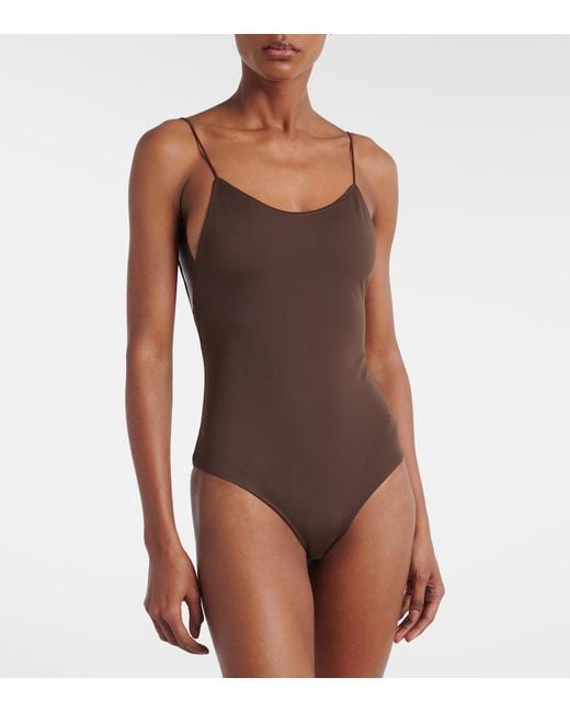 Jacquemus Brown Cabana Swimsuit