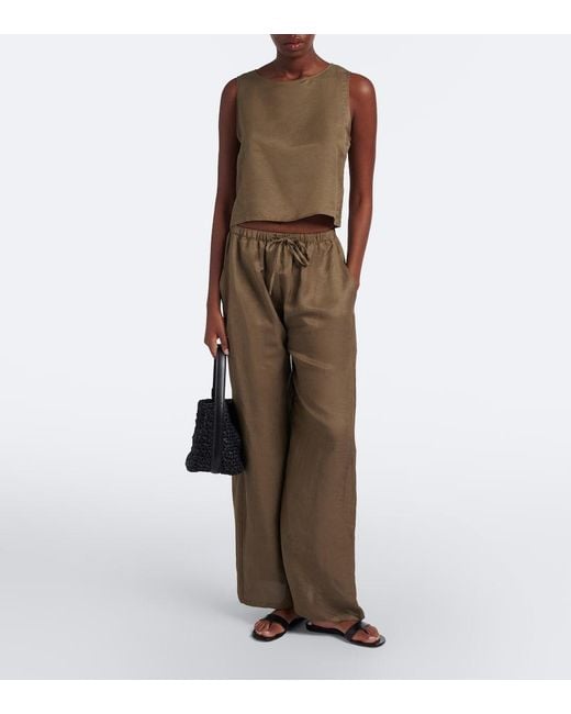 Leset Brown Daniel Crop Top