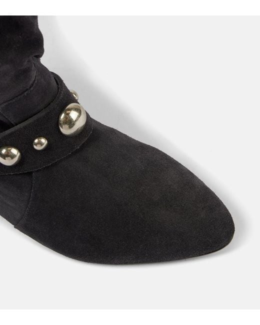 Isabel Marant Black Selize Suede Over-The-Knee Boots