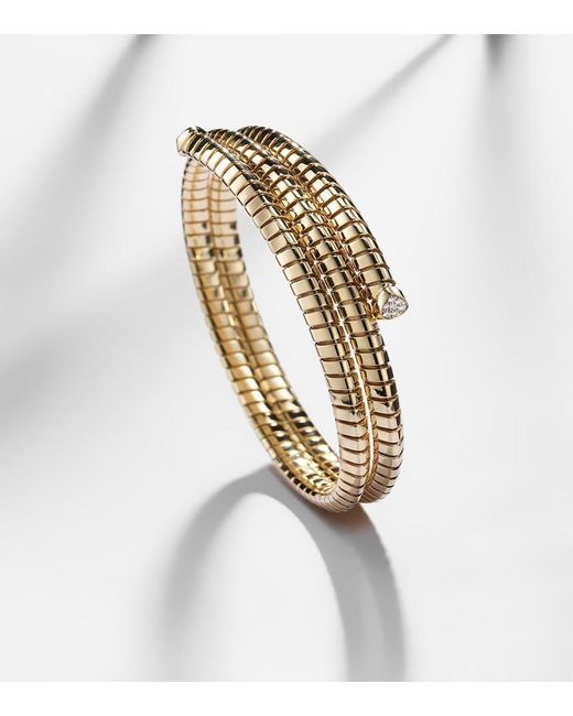 Marina B Metallic Trisolina Triple 18Kt Bangle With Diamonds