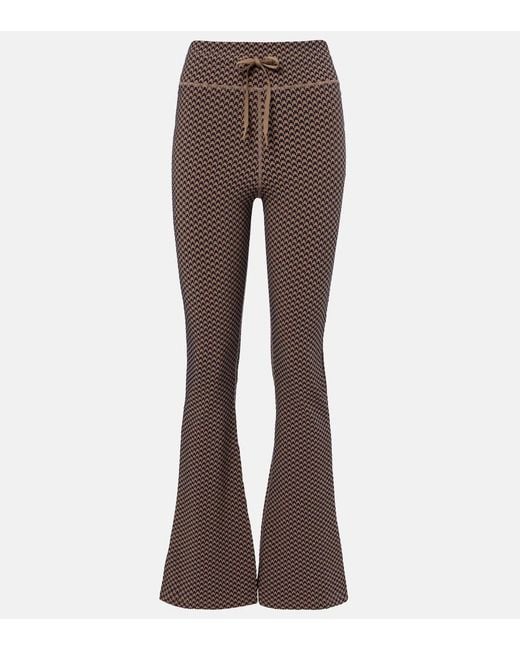 Pantaloni Svasati Florence Pied-De-Poule di The Upside in Brown