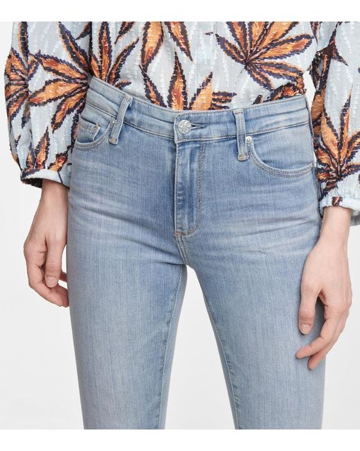 AG Jeans Blue Farrah Ankle Seamless Skinny Jeans
