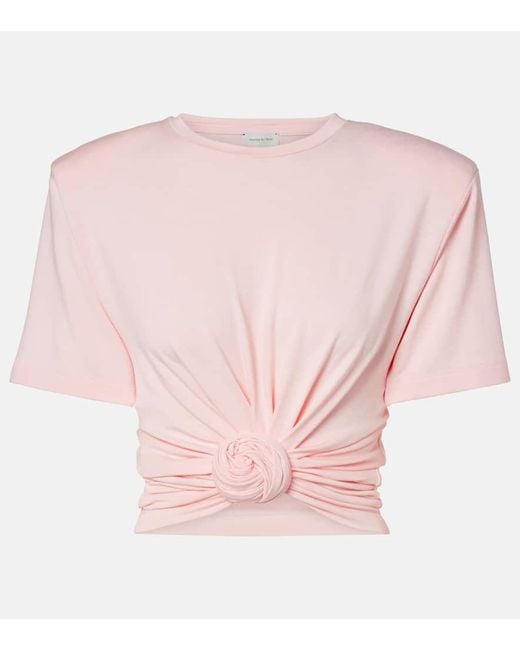 Magda Butrym Pink T-Shirt Aus Jersey