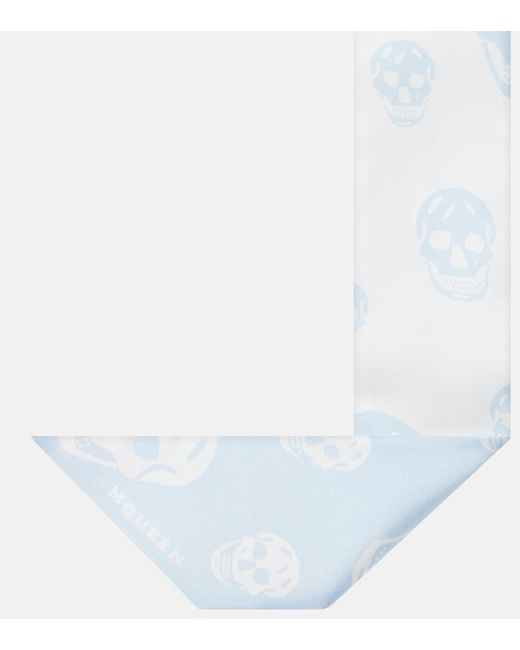 Foulard Skull di McQueen in White