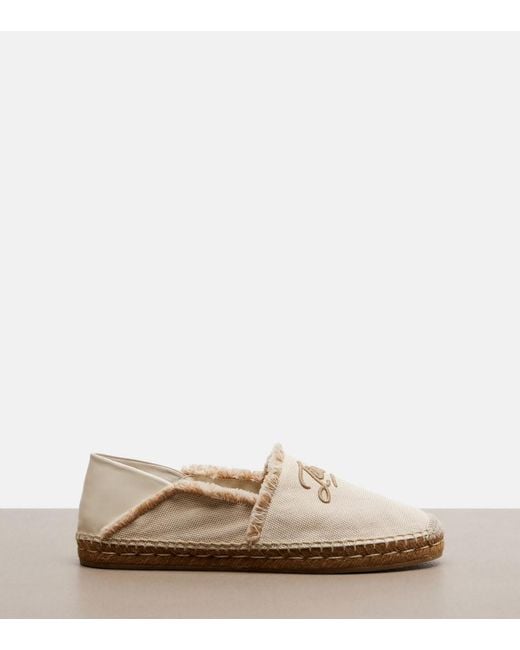 Jimmy Choo Natural Avi Embroidered Canvas Espadrilles