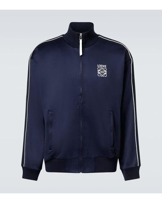 Chaqueta Deportiva De Jersey Con Anagrama Loewe de hombre de color Blue