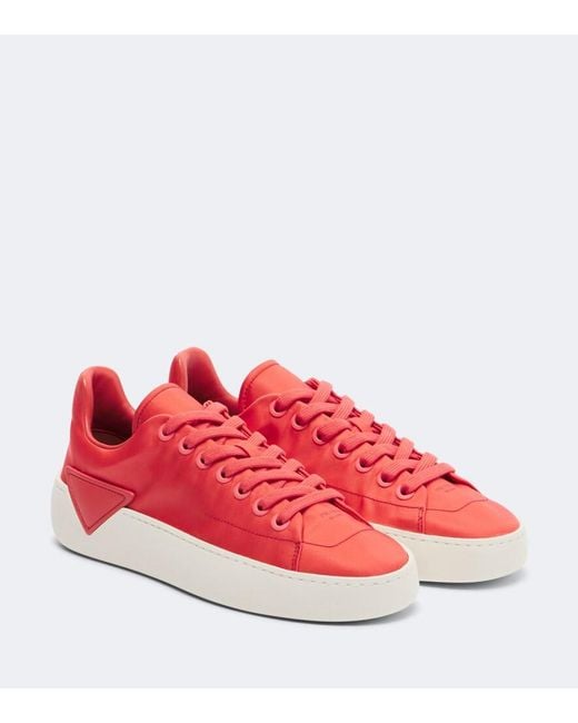 Prada Red Court Re-Nylon Sneakers