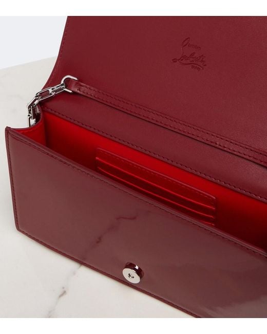Christian Louboutin Red Bettina Small Patent Leather Clutch