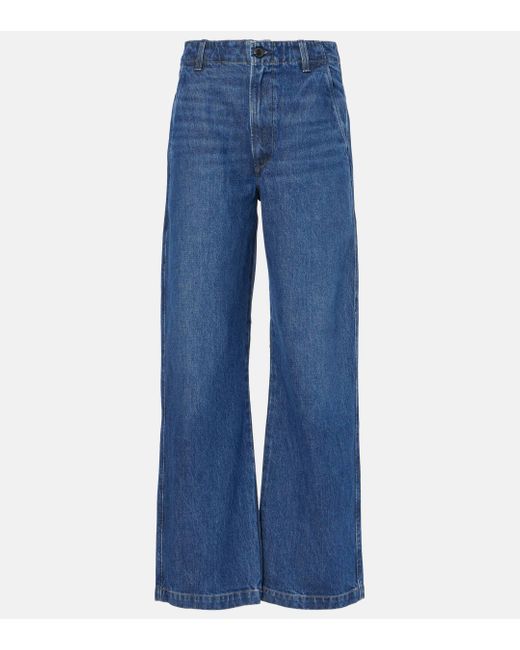 Citizens of Humanity Blue Adjani High-rise Wide-leg Jeans