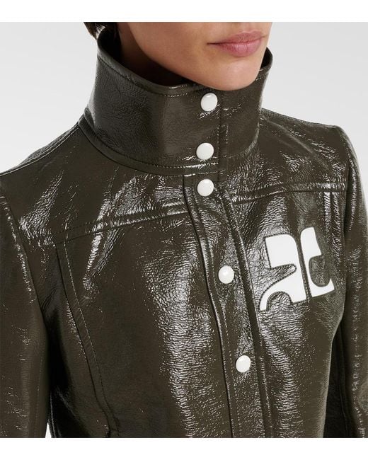 Courreges Green Cotton-Blend Vinyl Jacket