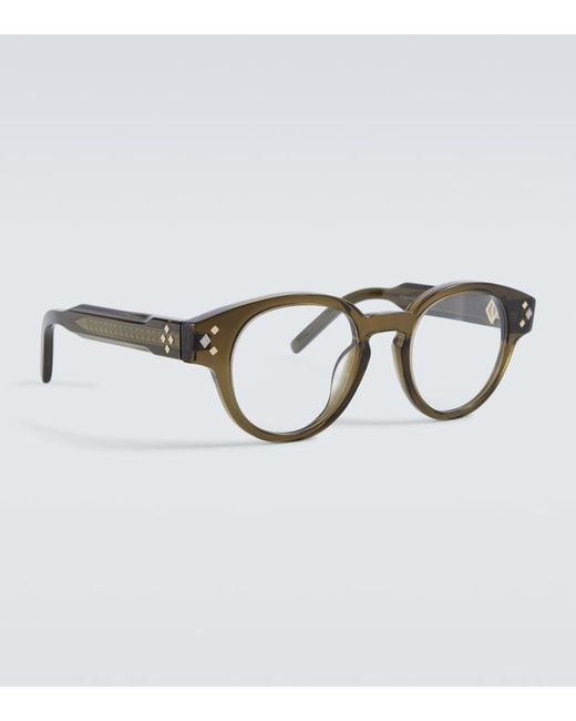 Dior Brown Cd Diamondo R1I Round Glasses for men
