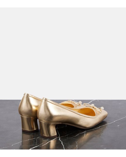 Jimmy Choo Elme 45 Metallic Leather Pumps