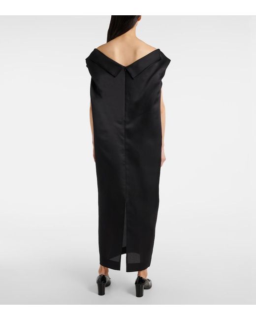 Khaite Black Selwyn Silk Gazar Maxi Dress