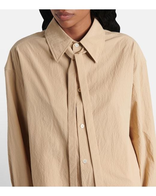 Lemaire Natural Tie-Detail Cotton Shirt