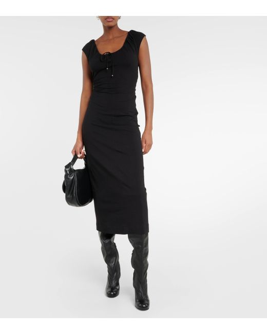 Proenza Schouler Black White Label Nina Cotton-blend Midi Dress