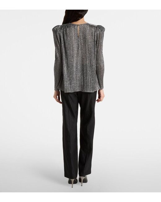 Isabel Marant Gray Eylia Pleated Top