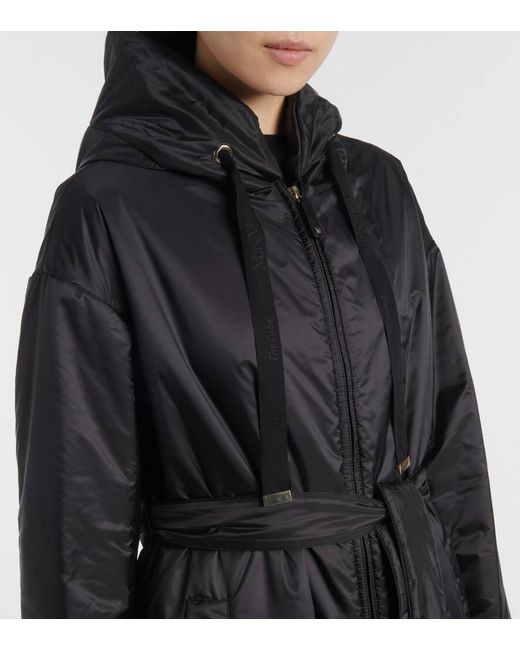 Max Mara Black Technical Canvas Parka