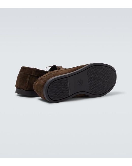 Saman Amel Brown City Moc Suede Boat Shoes for men