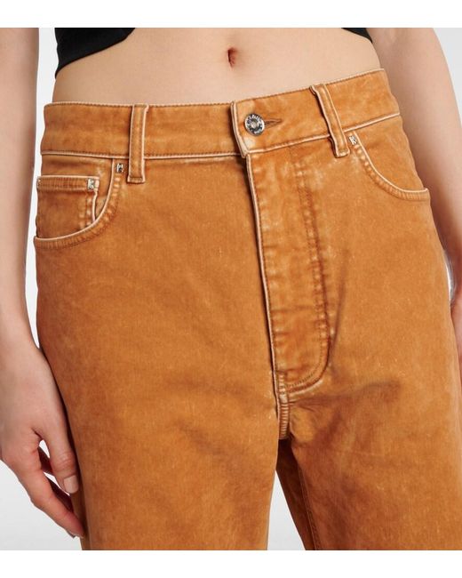 Rabanne Orange High-Rise Straight Jeans