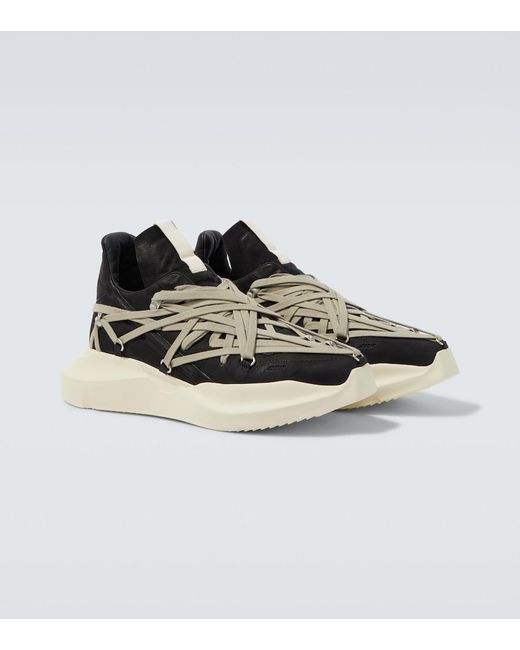 Rick Owens Black Megalace Sneakers for men