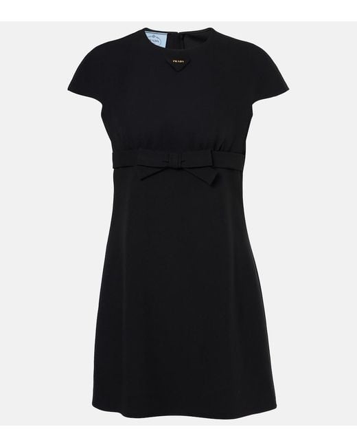 Prada Black Sablé Mini Dress
